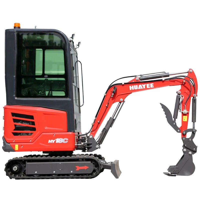 2 ton mini excavator 14hp kubota engine climate controlled cab huayee hy18c