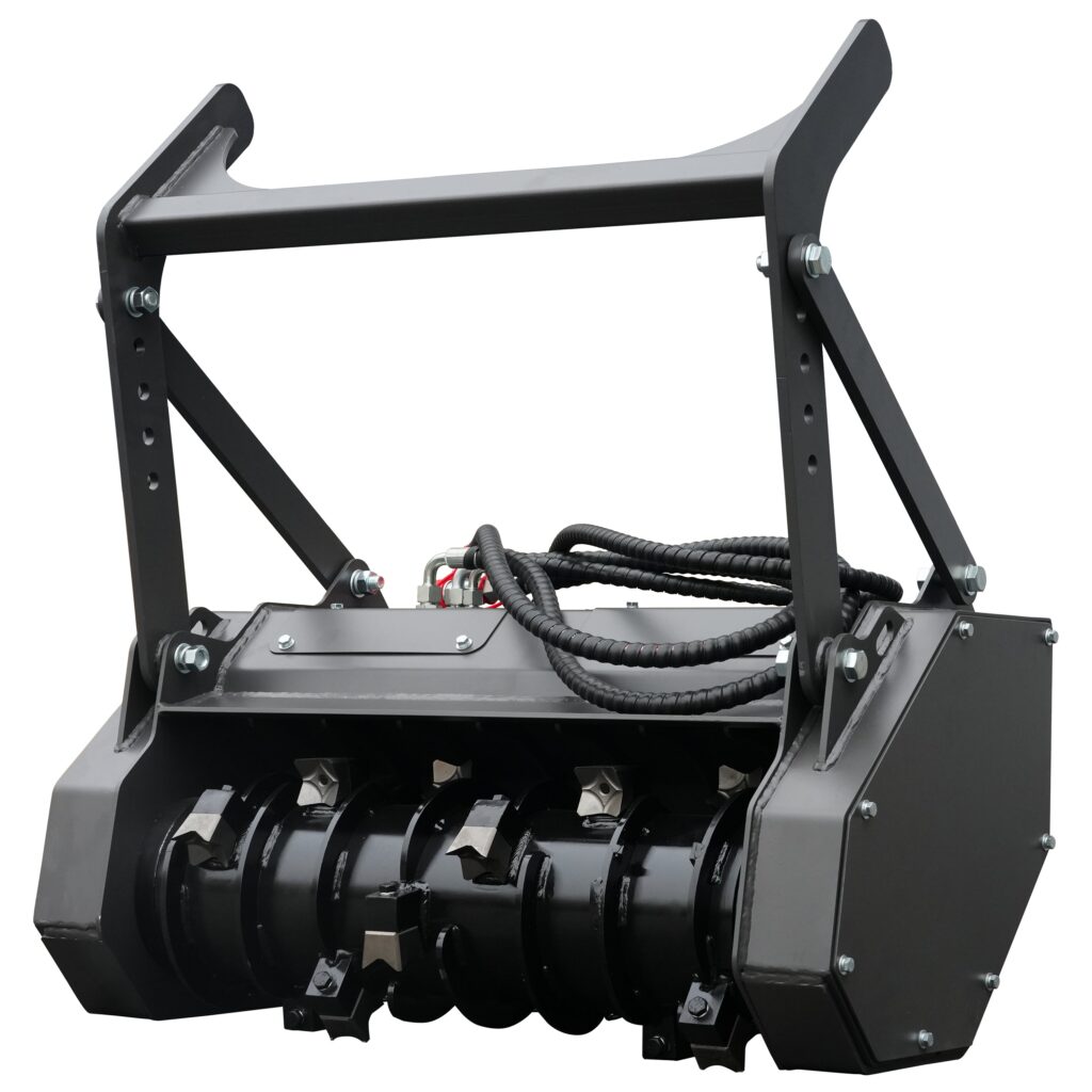 Huayee mini skid steer drum forestry brush mulcher attachment 07