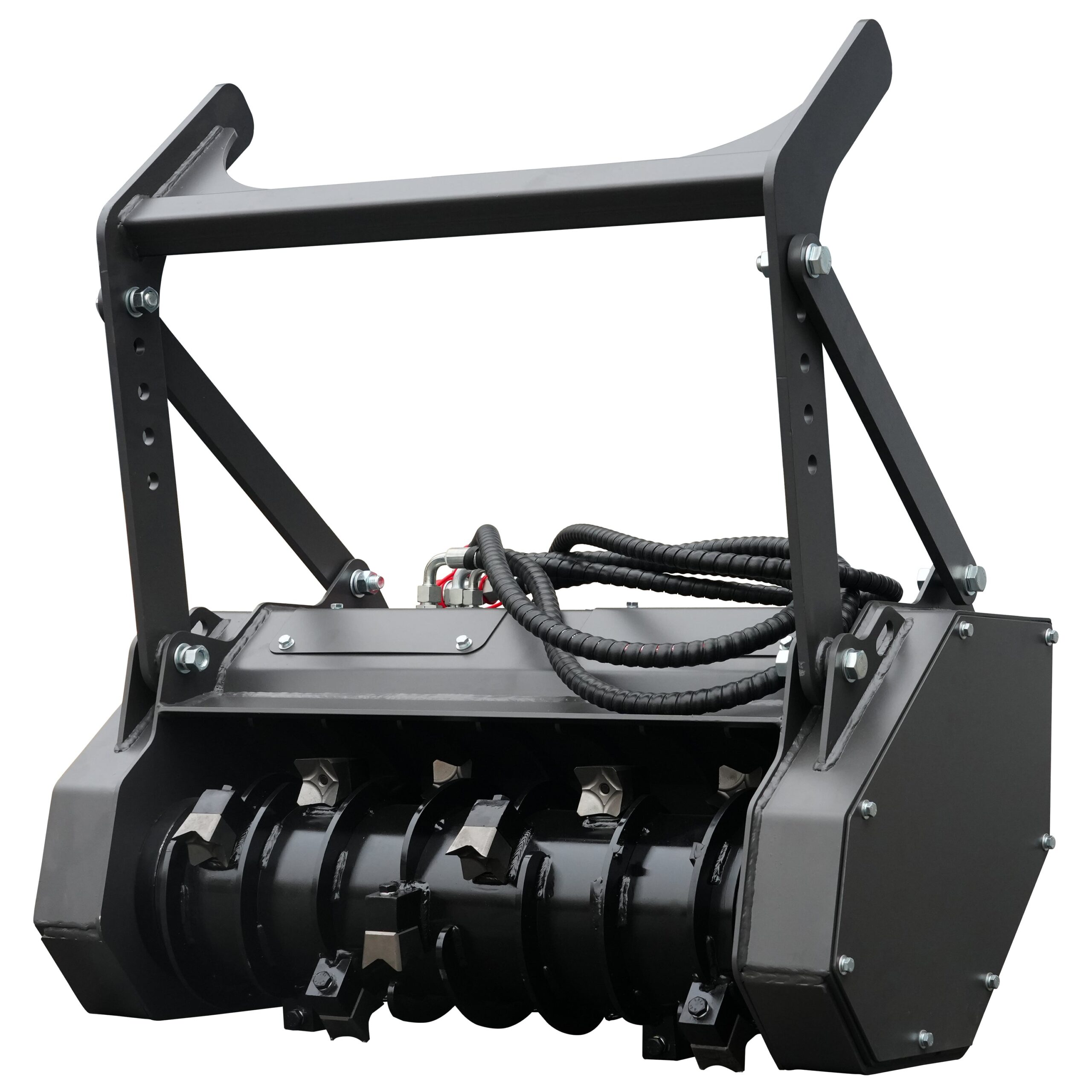Huayee mini skid steer drum forestry brush mulcher attachment 07