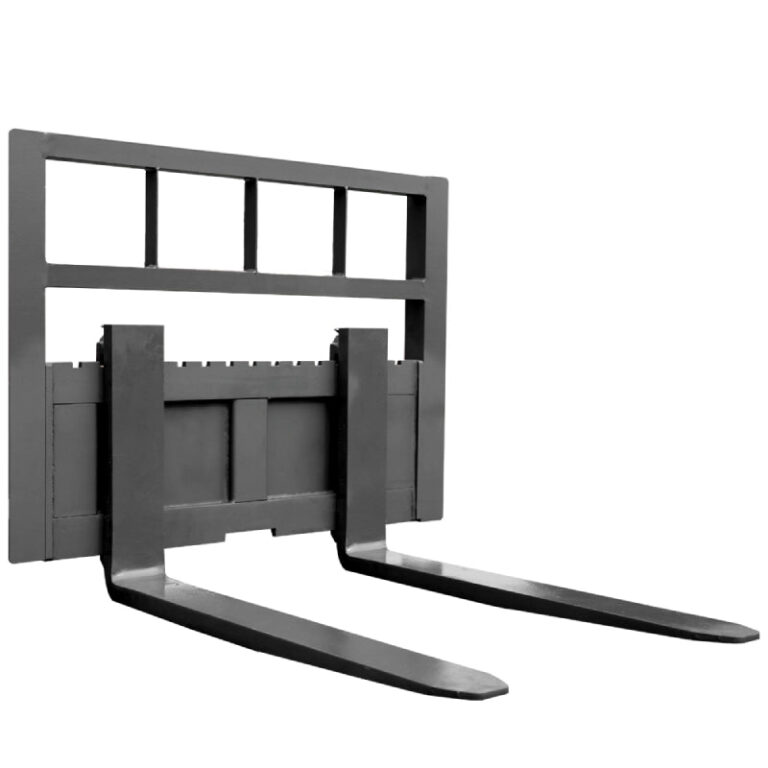 Mini skid steer loader fork attachment