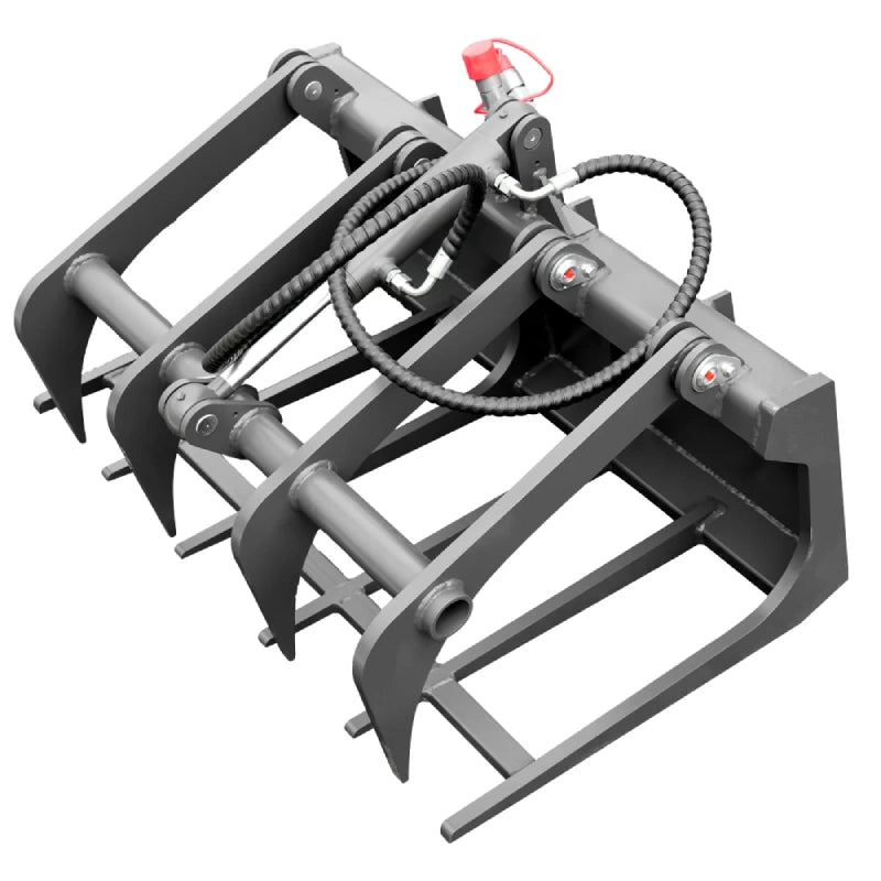 Mini skid steer loader log grab attachment