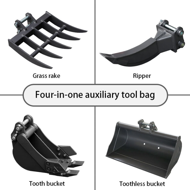 Toothless bucket rake ripper for 2 ton mini excavators