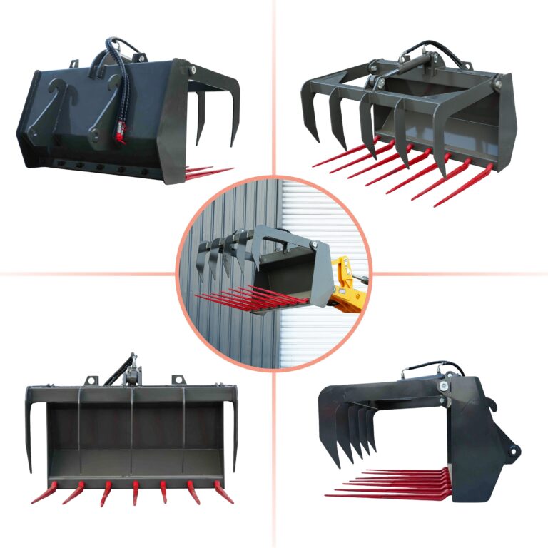 Wheel loaders grapple fork attachment